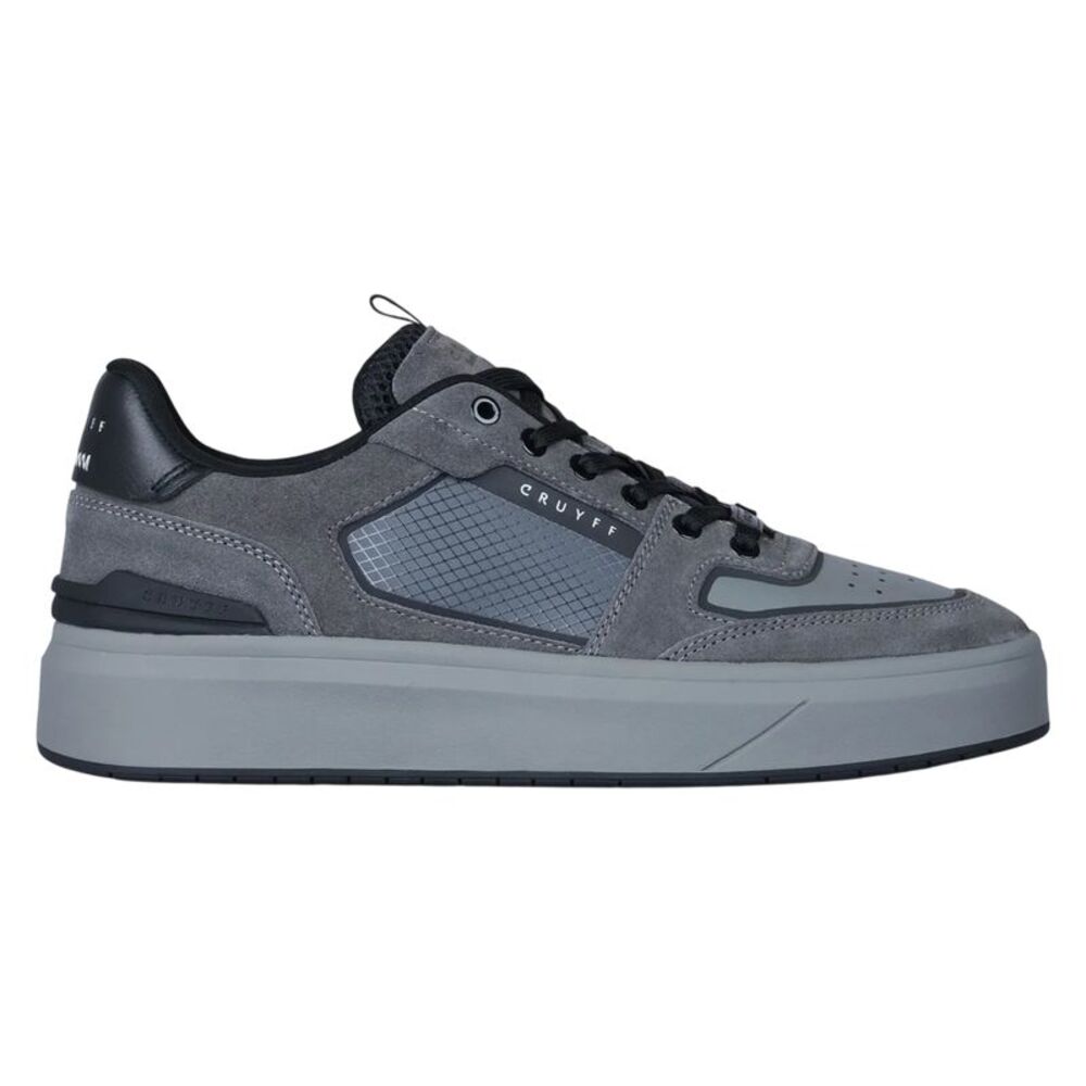 Cruyff Mens Endorsed Leather Sneakers / Dark Grey